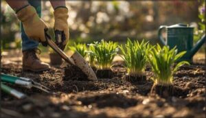 divide and transplant overgrown perennials