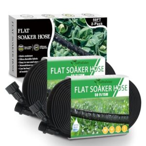 Flat Soaker Hose 100ft, Garden B0DSHGTRQZ