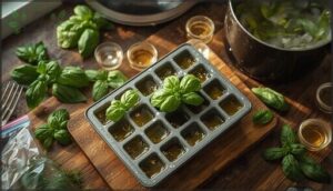 freezing basil for year-round use