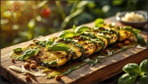 grilled summer squash with pesto grilled summer squash with pesto