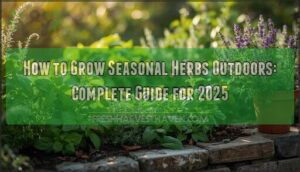 growing seasonal herbs outdoors