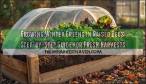 growing winter greens in raised beds
