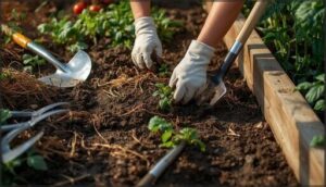hand weeding, hoeing, and mechanical tools