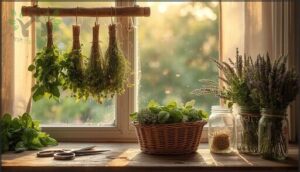 harvesting and storing herbal tea plants