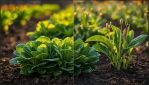 harvesting before bolting or flowering harvesting before bolting or flowering