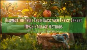 harvesting fruit from backyard trees