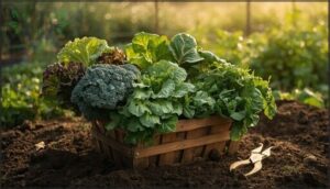 harvesting leafy greens (lettuce, spinach, kale, arugula) harvesting leafy greens (lettuce, spinach, kale, arugula)