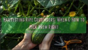 harvesting ripe cucumbers harvesting ripe cucumbers