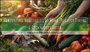 harvesting vegetables at home