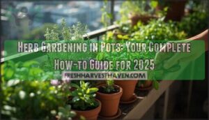 herb gardening in pots
