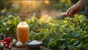 homemade garlic and hot pepper sprays