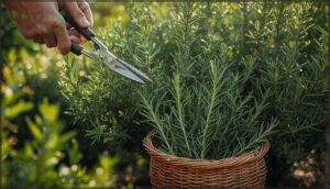 how much rosemary to harvest at once