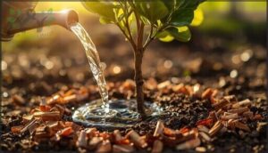 initial watering and mulching initial watering and mulching