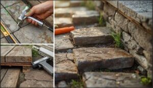 inspect and repair hardscaping elements