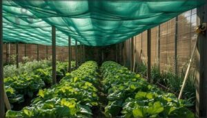installing shade nets and windbreaks