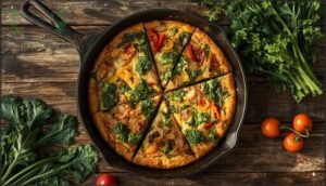 kale and veggie frittatas