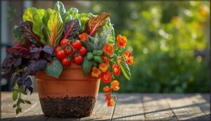 mixing flowers, foliage, and edibles mixing flowers, foliage, and edibles