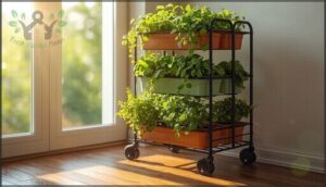 mobile and multi-tiered herb gardens