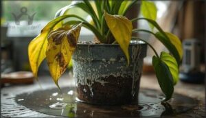 monitoring for overwatering symptoms