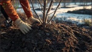 mounding soil for insulation