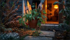 moving potted plants indoors or to sheltered areas moving potted plants indoors or to sheltered areas