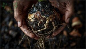 mushy, black, or smelly roots mushy, black, or smelly roots