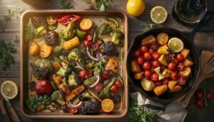 one-pan and sheet-pan vegetable meals
