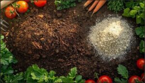 organic fertilizers (compost, manure, bone meal)