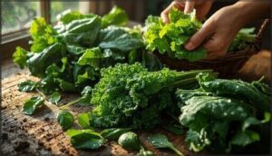 picking the freshest leafy greens picking the freshest leafy greens