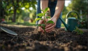 planting fruit trees, bushes, and vines