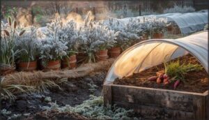 protecting container and root vegetables from frost
