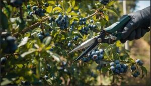pruning and maintaining blueberry bushes