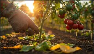 pruning suckers and lower leaves