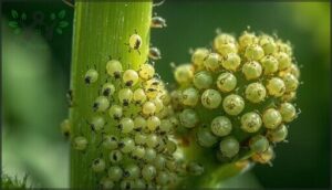 recognizing aphid eggs and colonies