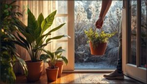 relocating potted and tender plants indoors
