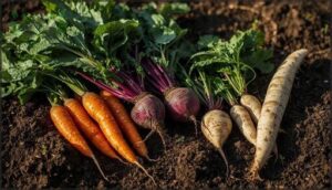 root vegetables (carrots, beets, turnips, parsnips) root vegetables (carrots, beets, turnips, parsnips)