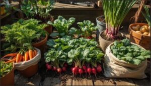 root vegetables for pots (carrots, beets, radishes, onions, turnips, potatoes)