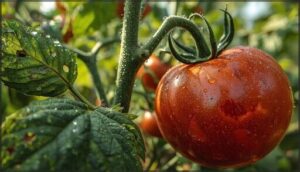 signs of pest damage on leaves, stems, and fruit