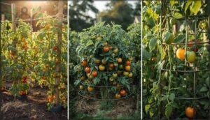 staking, caging, and trellising