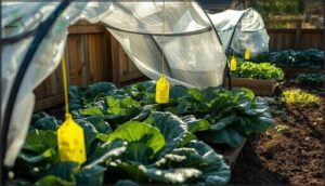 sticky traps and physical barriers