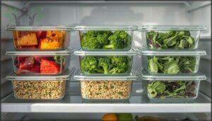 storing and organizing prepared vegetable meals storing and organizing prepared vegetable meals