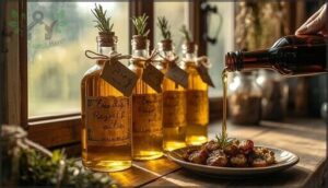storing and using herb infused oils