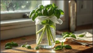 storing basil with proper techniques
