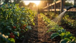 strategic timing: morning and evening watering strategic timing: morning and evening watering