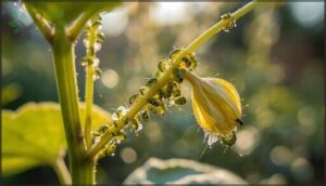 stunted growth and yellowing foliage