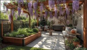 stylish garden features and functional elements