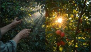 thinning for light and air circulation