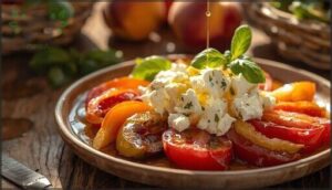 tomato, peach, and burrata salad tomato, peach, and burrata salad