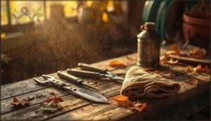 tool care and garden cleanup routine