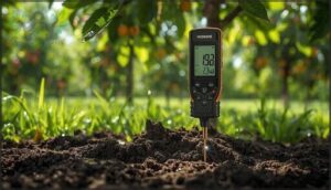 using a digital soil moisture meter using a digital soil moisture meter